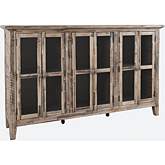 Rustic Shores 70" Accent Cabinet in Distressed Grey Wash Wood